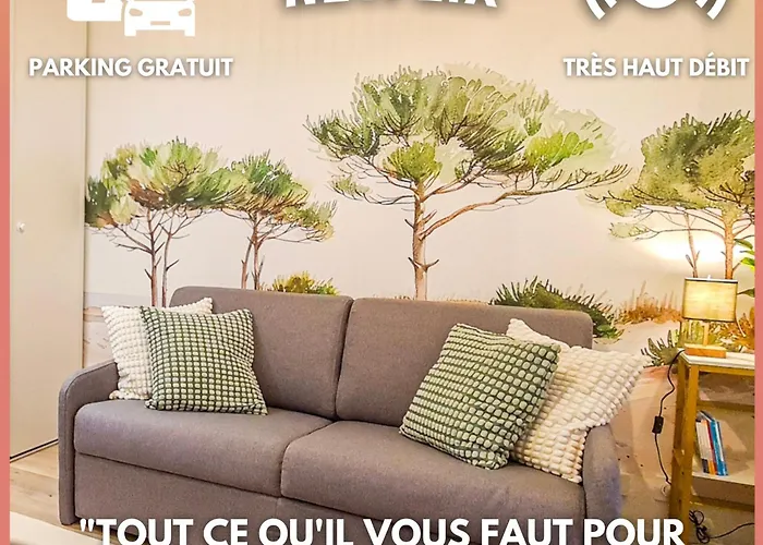 A L\'Ombre Des Pins, Appartement Neuf, Elegant, Parking Gratuit, Netflix, Au Calme A 100M De L\'Ocean